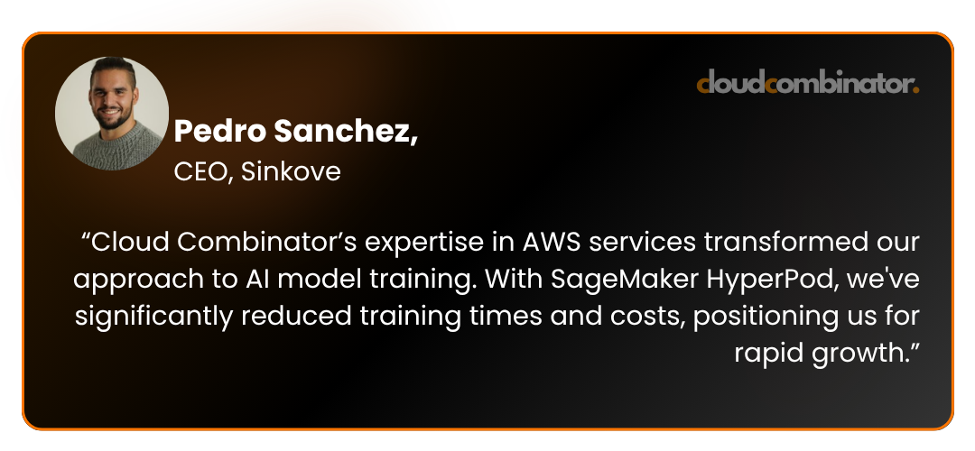 “3Gi Technologys expertise in AWS services transformed our approach to AI model training. With SageMaker HyperPod, weve significantly reduced training times and costs, positioning us for rapid g (1)